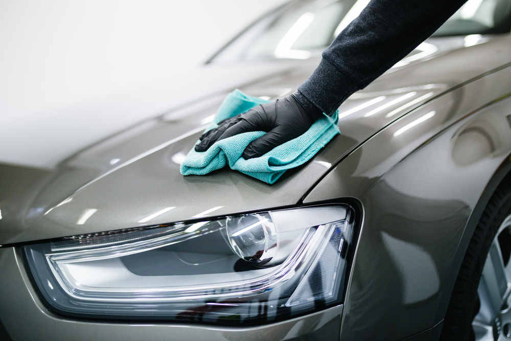 Paintwork being detailed and protected